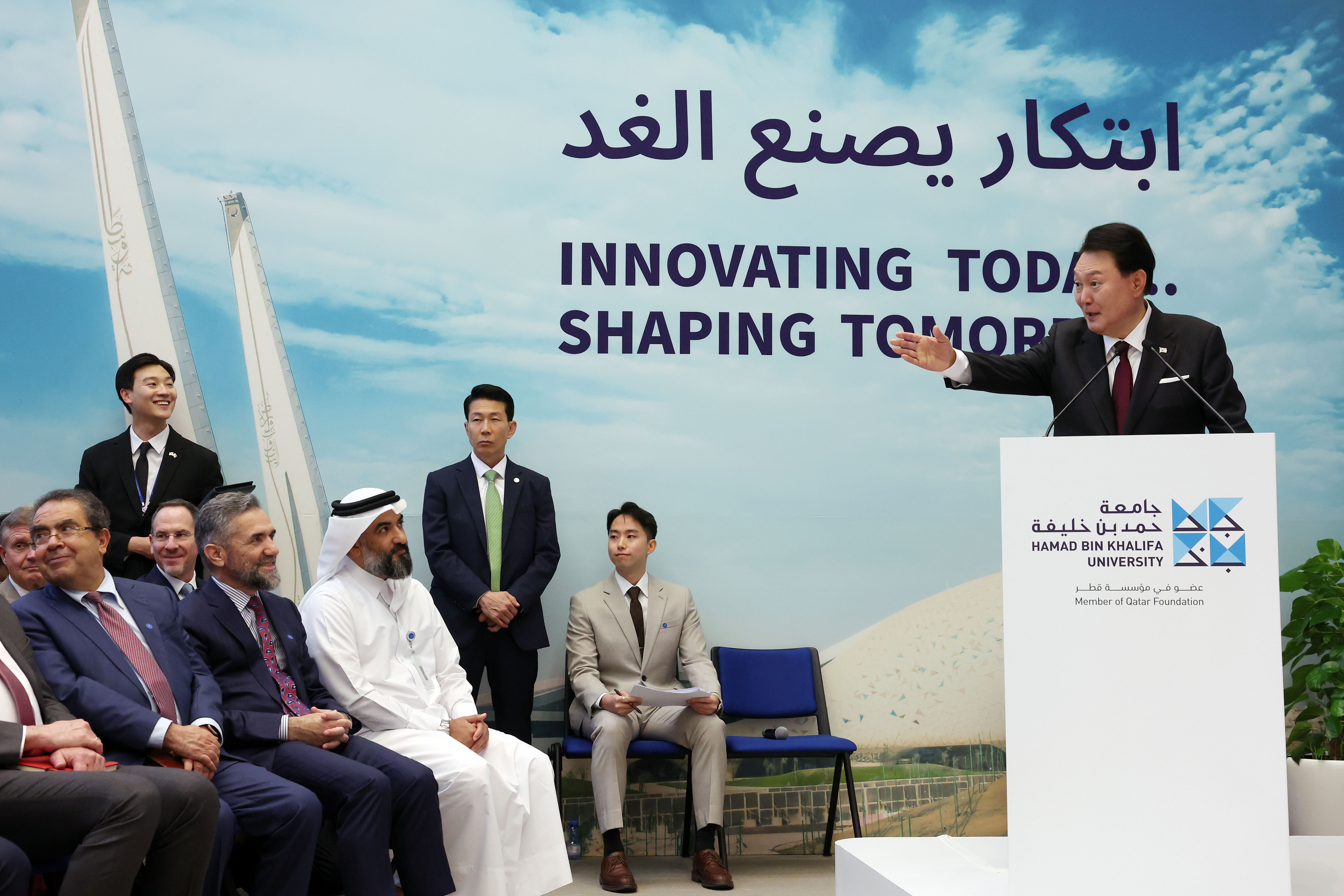 Remarks by President Yoon Suk Yeol in a Conversation with Young Qatari Leaders at Hamad Bin Khalifa University