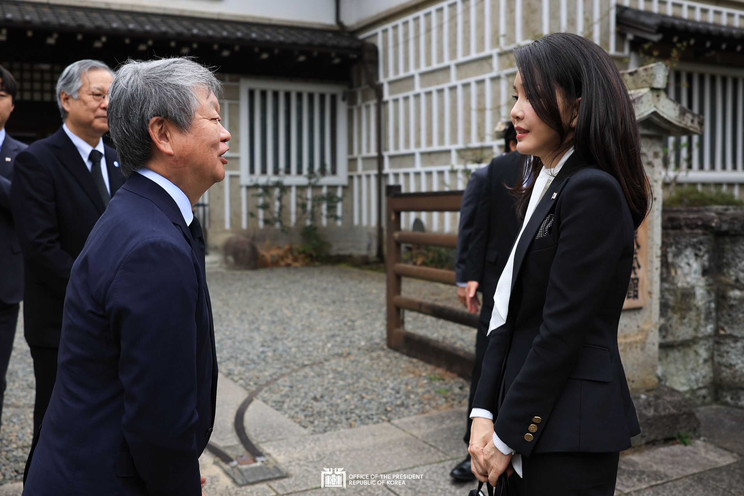 First Lady Kim Keon Hee visiting the Japan Folk Crafts Museum in Tokyo, Japan slide 1