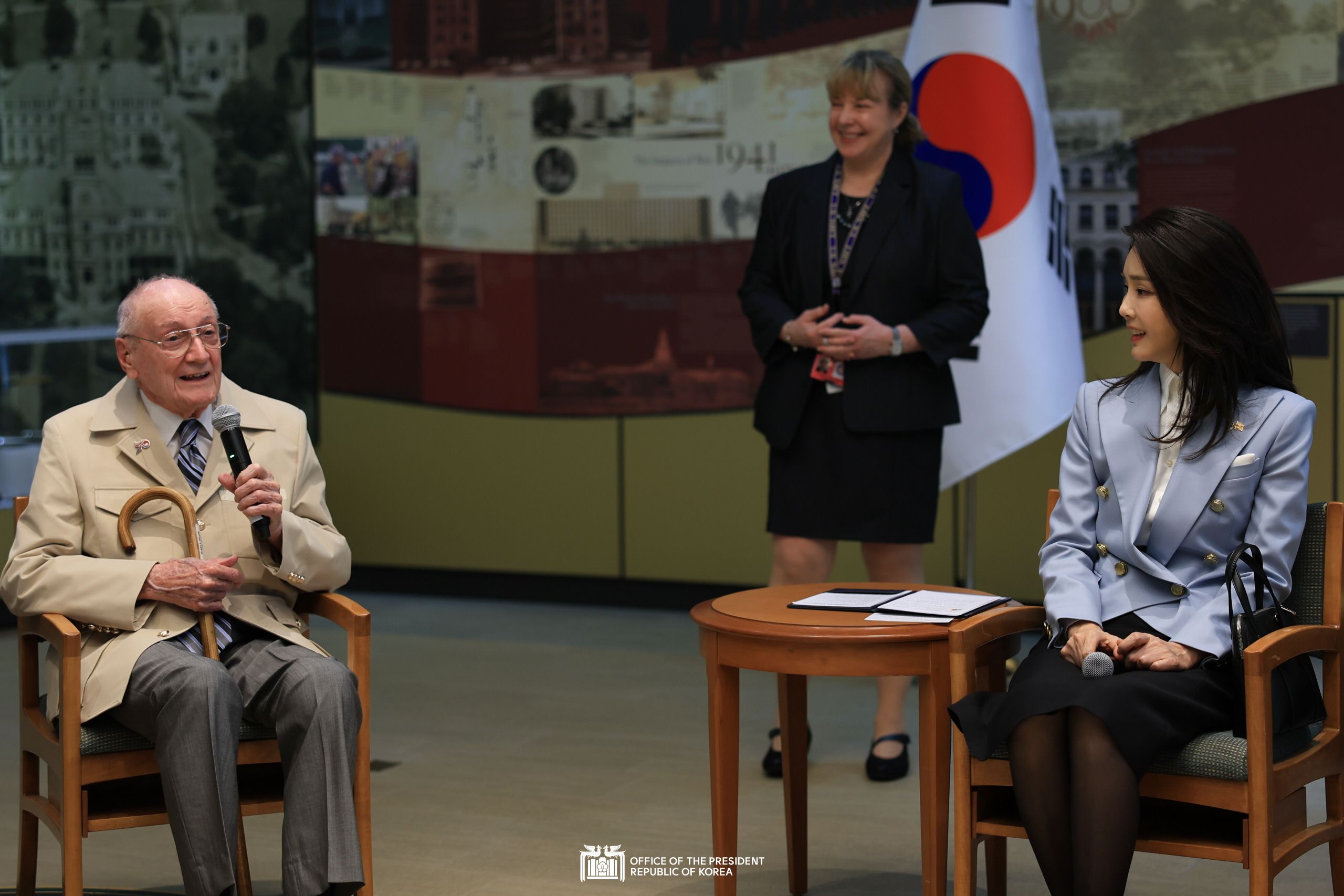 First Lady Kim Keon Hee visiting the Armed Forces Retirement Home in Washington, D.C. slide 1