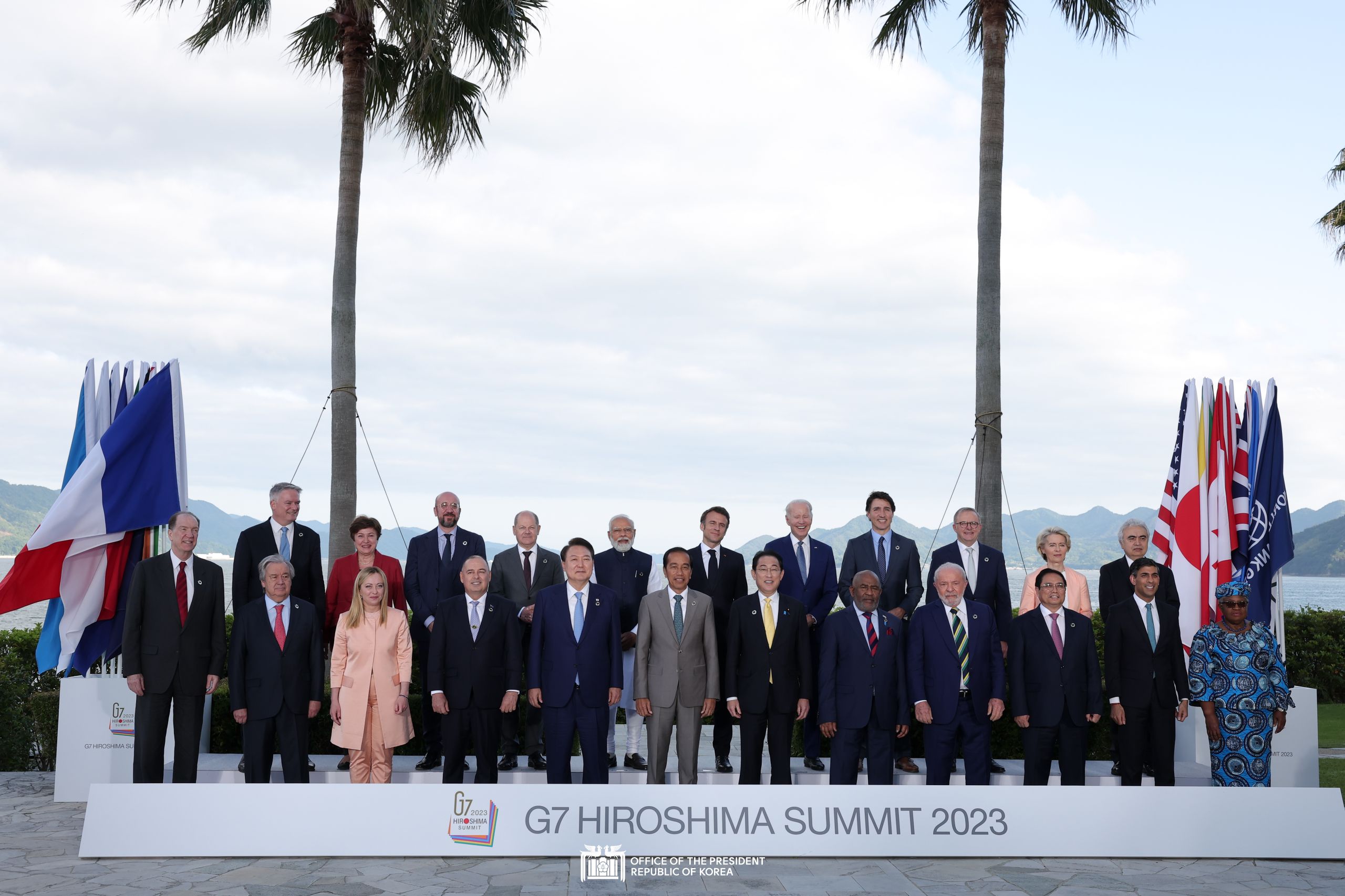 G7 Summit photo session in Hiroshima, Japan