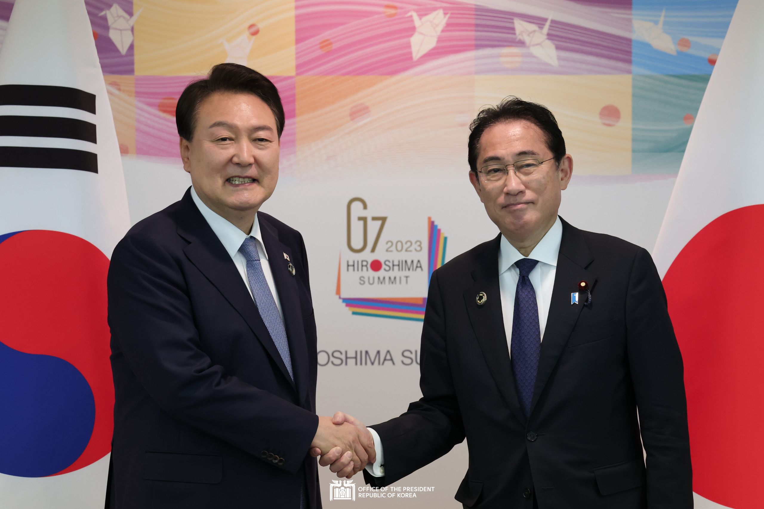 Korea-Japan Summit in Hiroshima, Japan slide 1