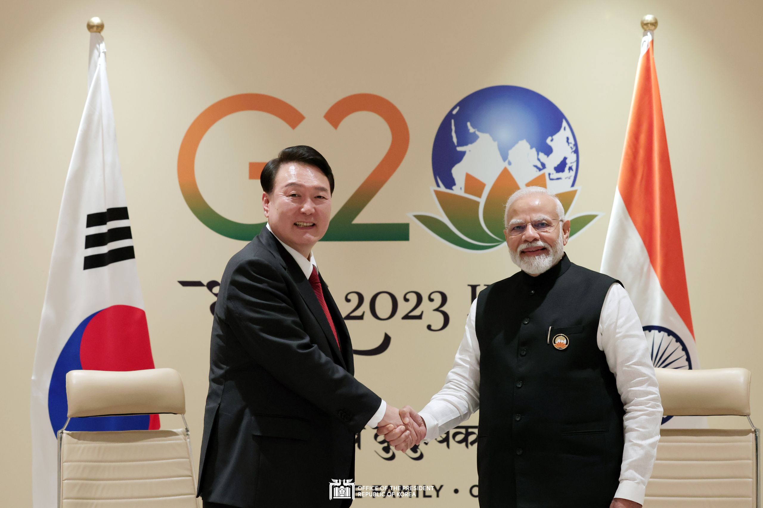 Korea-India Summit in New Delhi, India slide 1