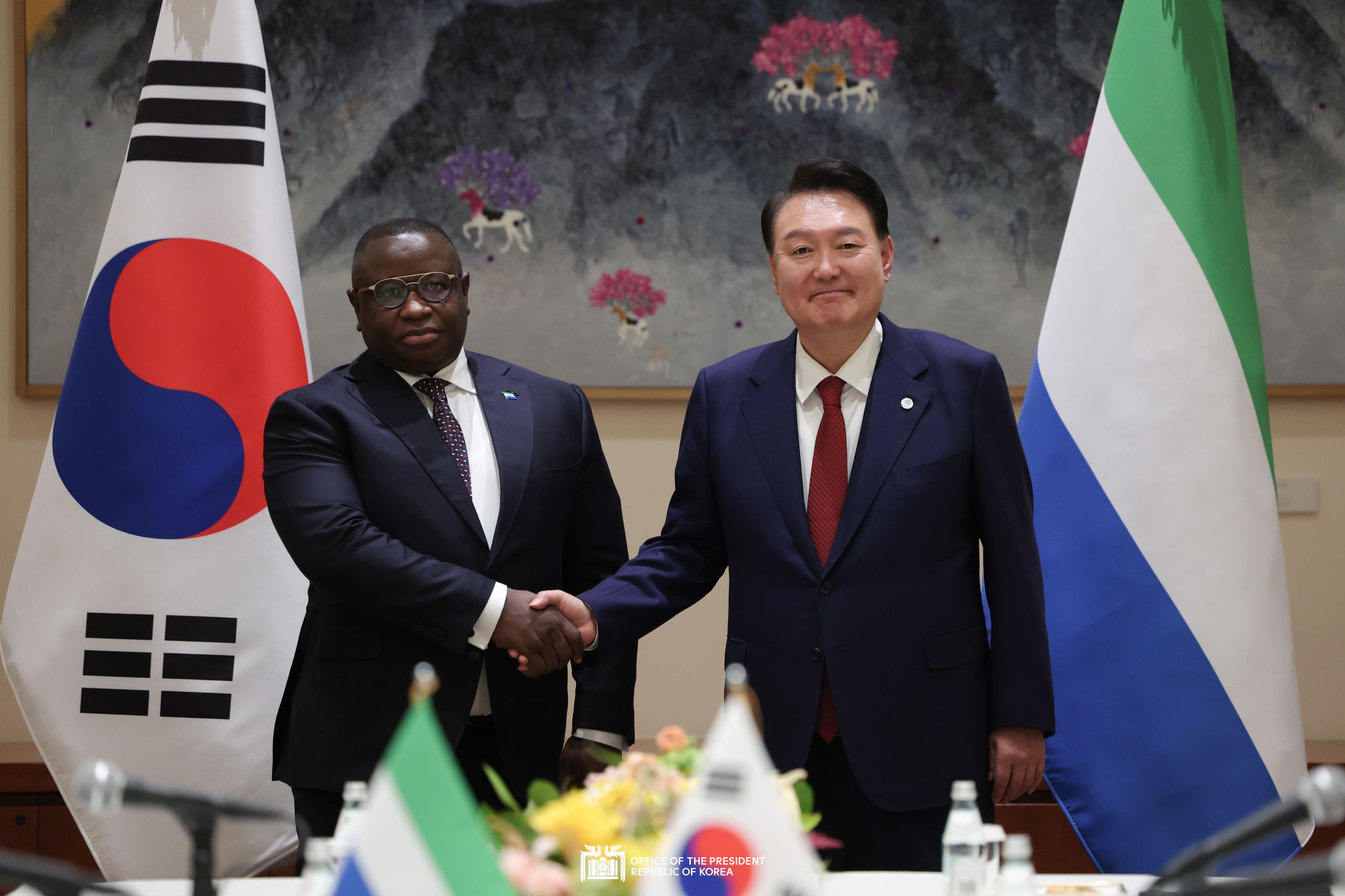 Korea-Sierra Leone Summit in New York slide 1