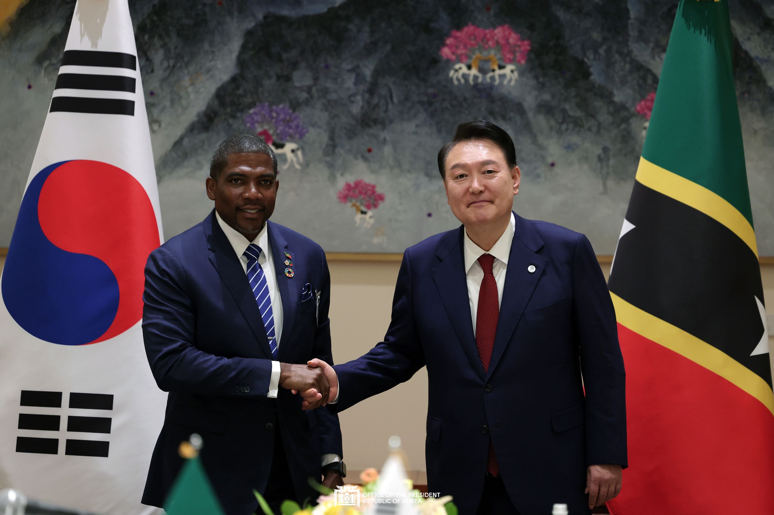 Korea-Saint Kitts and Nevis Summit in New York slide 1