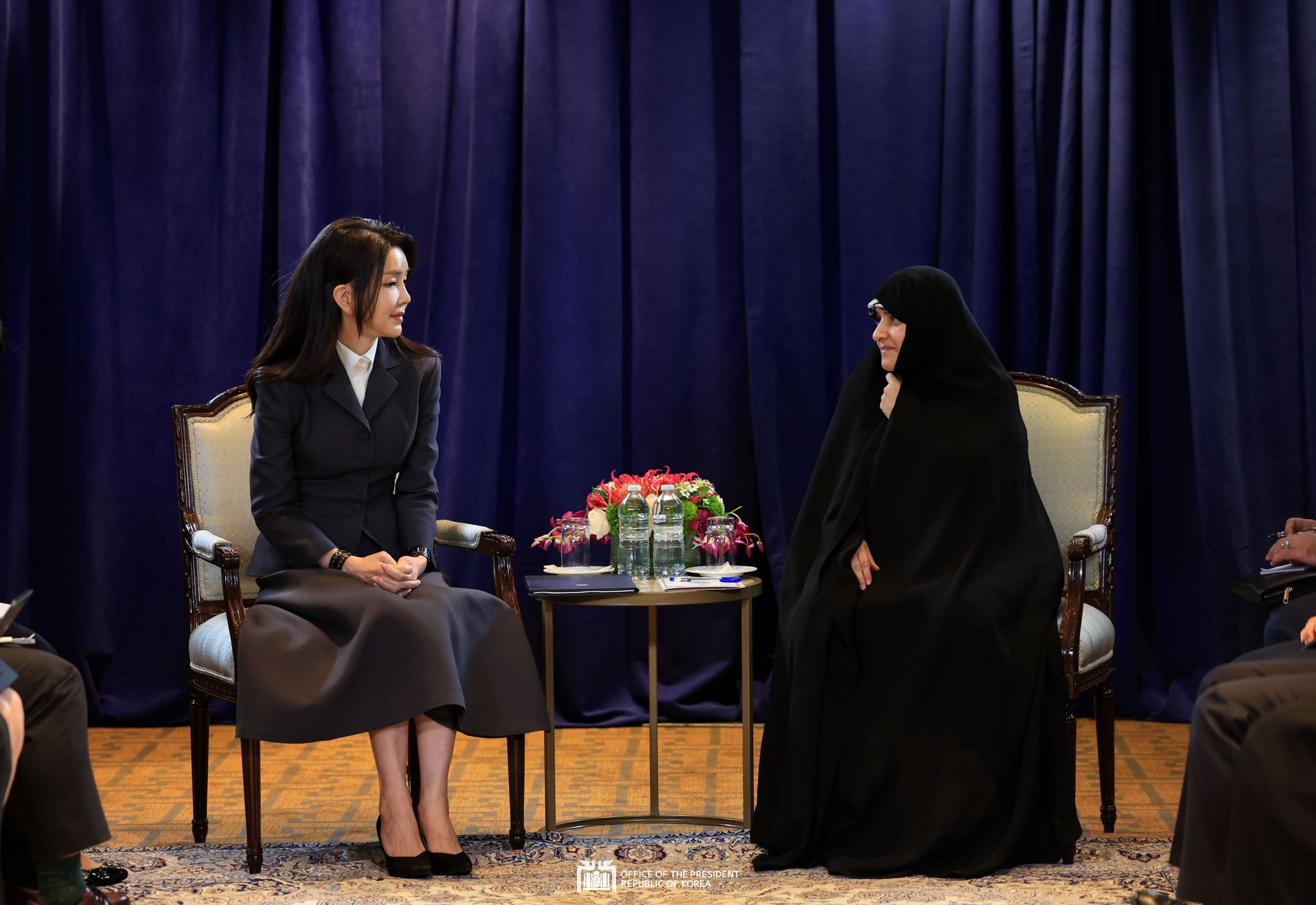 First Lady Kim Keon Hee meeting with the Iranian President’s spouse in New York slide 1