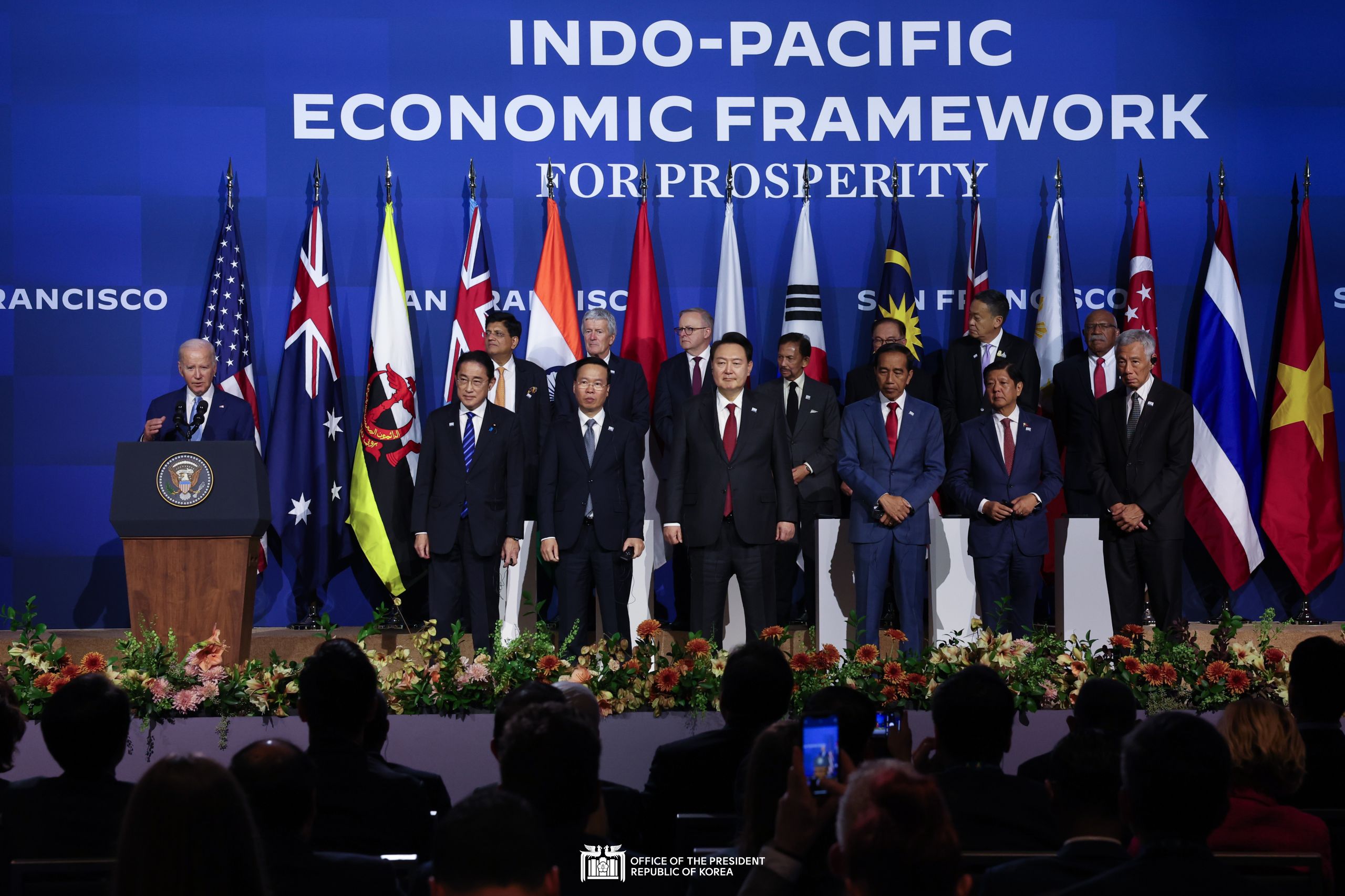 IPEF(Indo-Pacific Economic Framework for Prosperity) Leaders’ Meeting slide 1