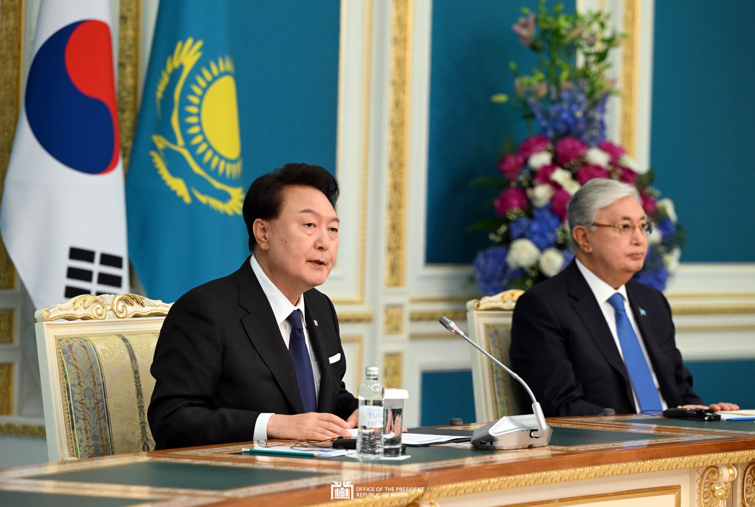 Korea-Kazakhstan MOU signing ceremony and joint press statement slide 1