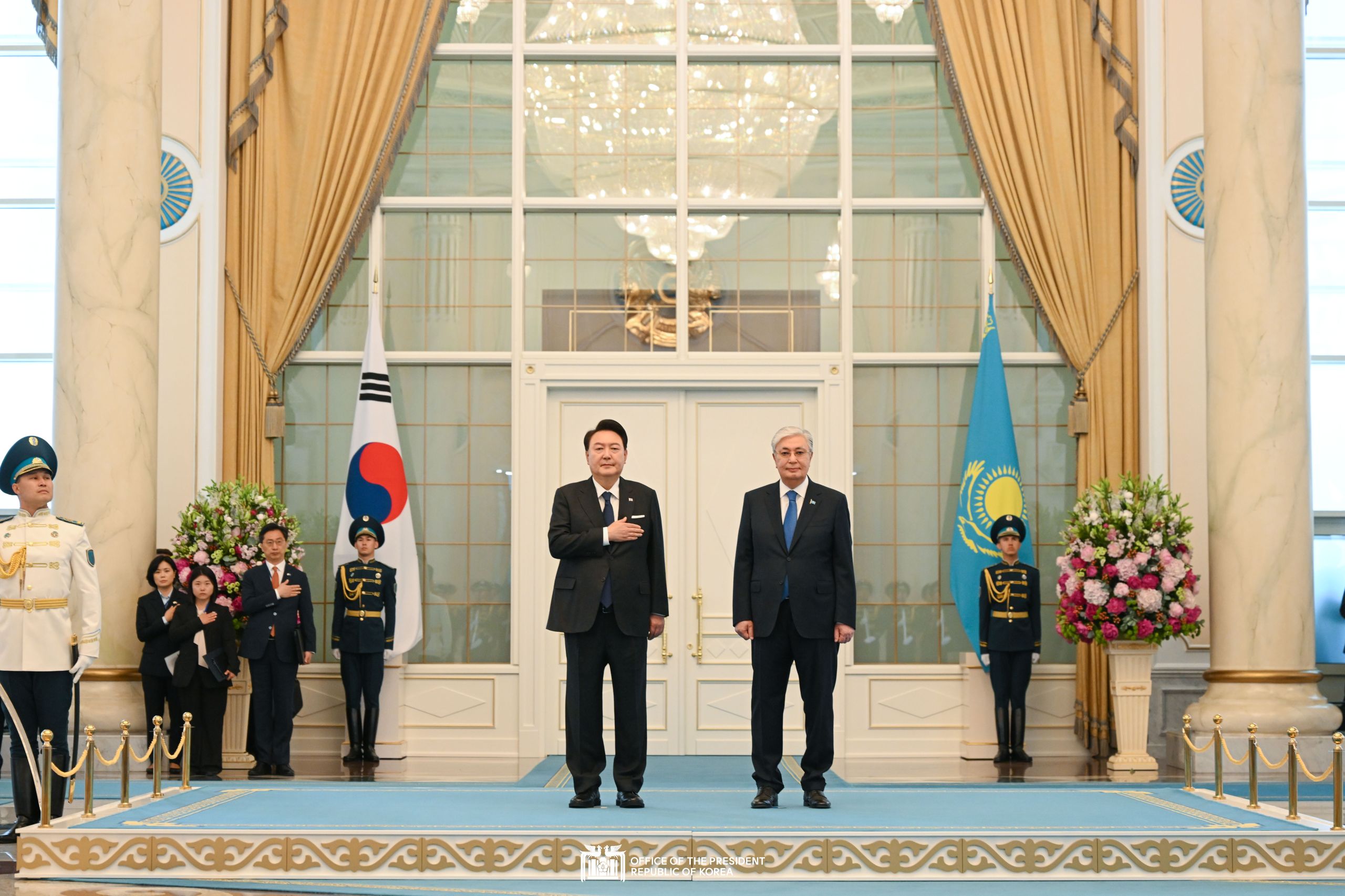 Official welcoming ceremony for the state visit to Kazakhstan slide 1