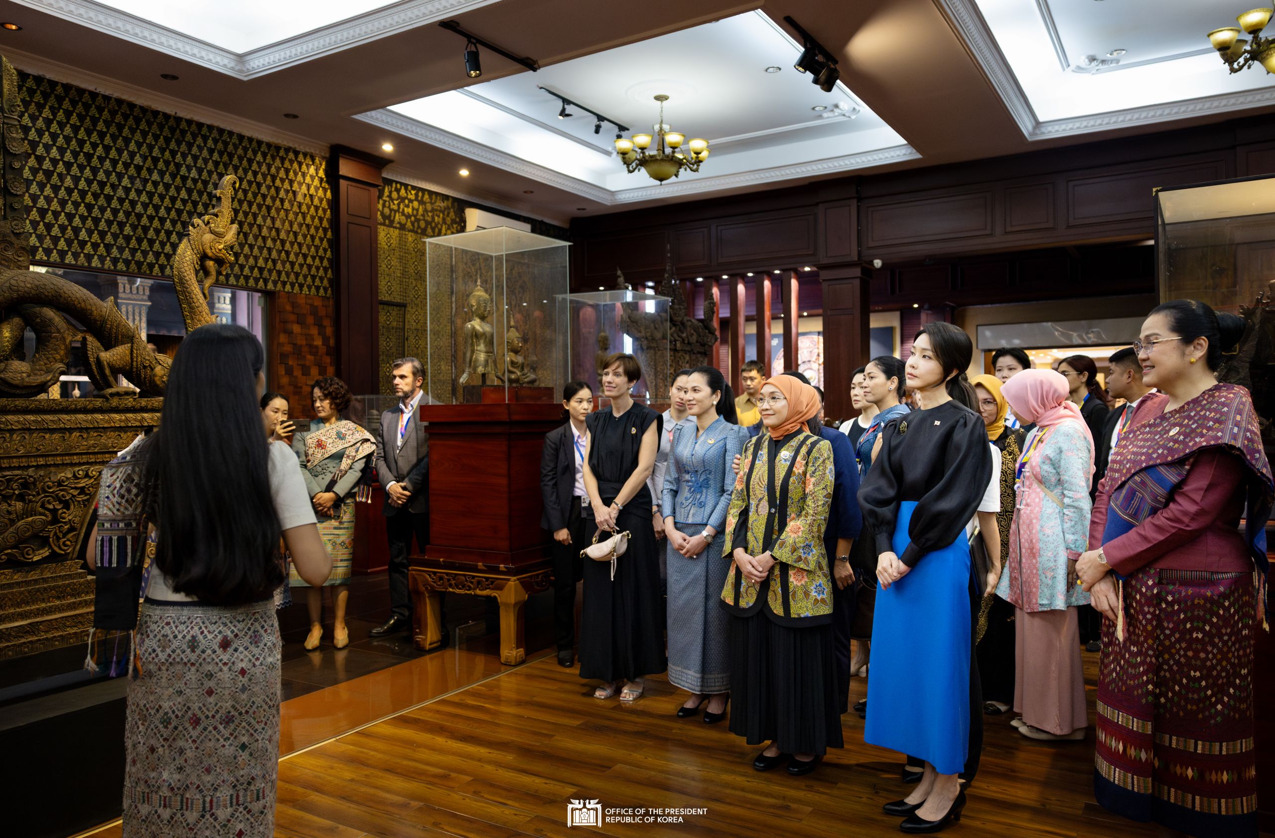 First Lady Kim Keon Hee attending an official program for the spouses of leaders participating in ASEAN-related summits slide 1