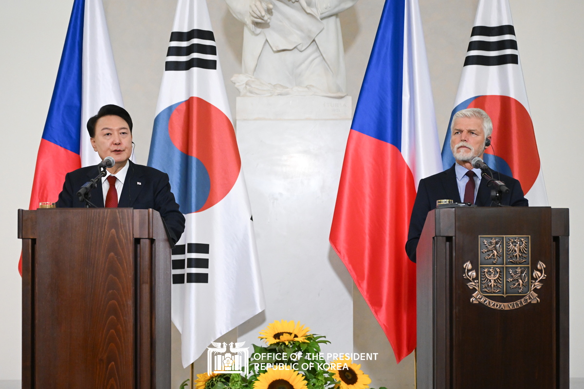 Remarks by President Yoon Suk Yeol at the Joint Press Conference Following the Republic of Korea-Czech Republic Summit